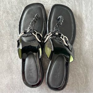 NWOT: Cole Haan Nike Air Black Braided Thong Sandals